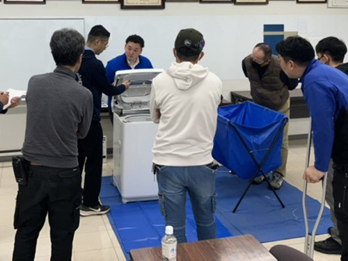 洗濯機分解洗浄講習会